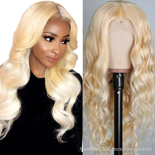 613 Frontal Wigs For Black Women Human Hair Virgin Cuticle Aligned Hair Blond Hd Lace Front Wig Straight 613 Full Lace Wigs